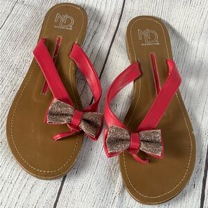 New Direction Sparkle Bow Sandals